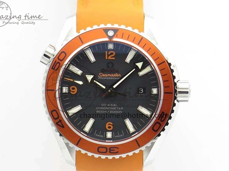 0109 UrbanStyle Planet Ocean Pro Orange Bezel 45mm OMF 1:1 Best Edition On Rubber Strap A8500 (Black Balance Wheel) 8138